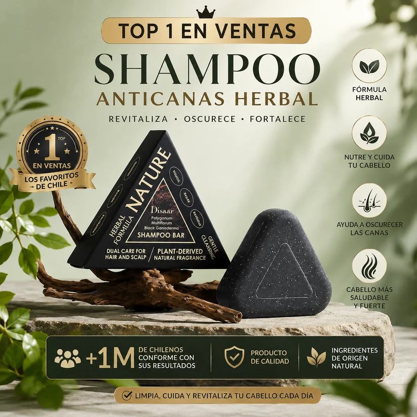 Shampoo Anticanas Barra | Recupera un Tono Más Oscuro Naturalmente