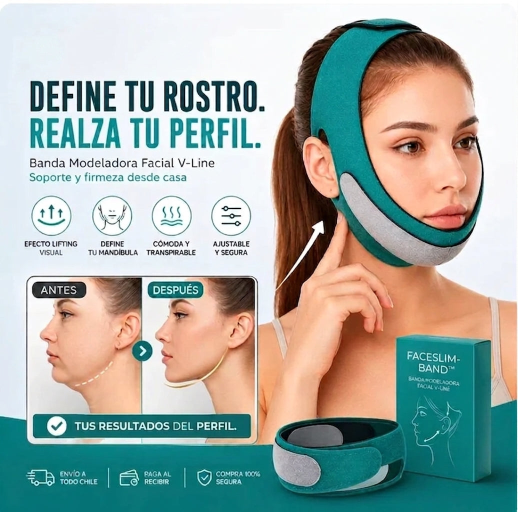 Faja Facial ANTIPAPADA - Redefine tu Contorno Facial y Suaviza arrugas Sin Cirugías