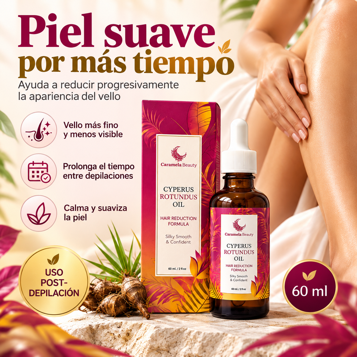 CYPERUS ROTUNDUS OIL X 60 ML - Dile adiós al vello