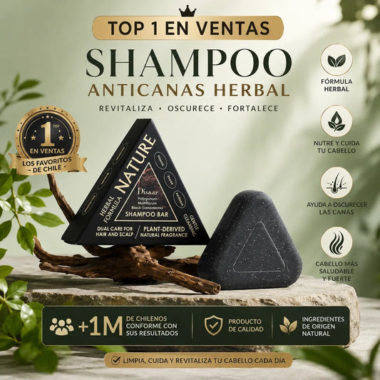 Shampoo Anticanas Barra | Recupera un Tono Más Oscuro Naturalmente
