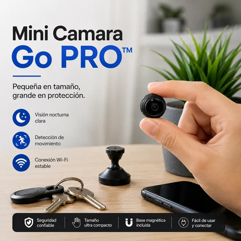 Mini Camara Go PRO™ - Revisa tus espacios propios en vivo desde tu celular